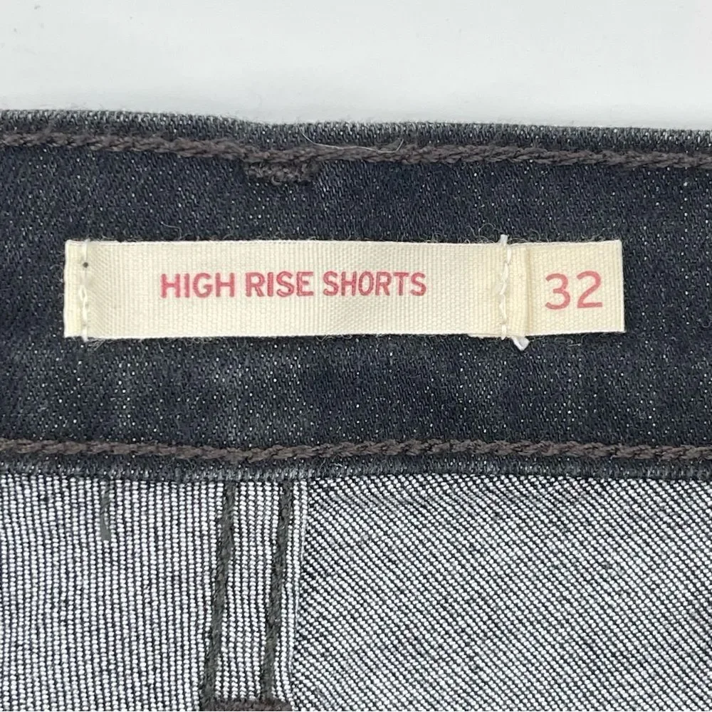 Levi’s Hypersoft High Rise Women’s Black Denim Cutoff Shorts Size 14